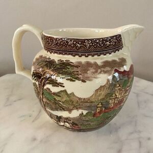 RARE ANTIQUE ROYAL STAFFORDSHIRE JENNY LIND C.M.&S. CREAMER 4-1/2" Tall